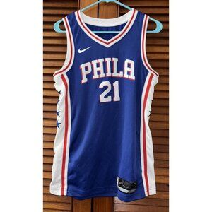 Philadelphia 76ers Joel Embiid #21 Nike Swingman Jersey Blue Men's Size 40 Small